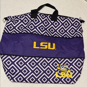 LSU Purple, Gold and White Geometric Tote Bag
